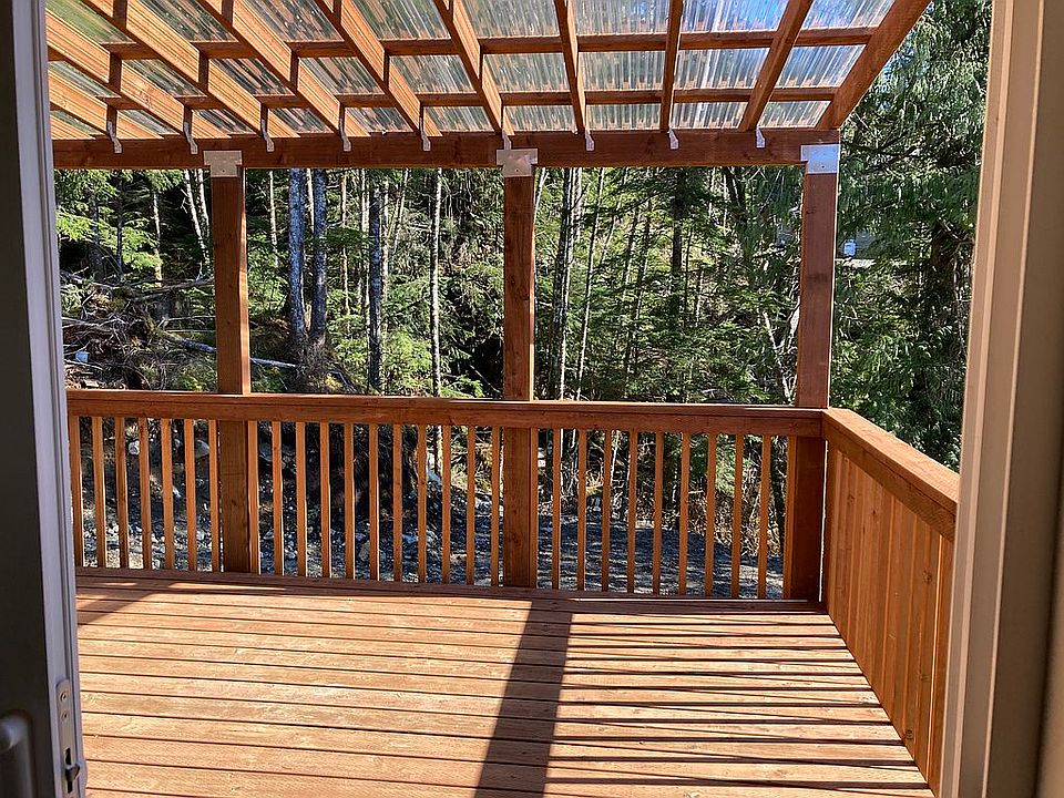 Deck overlooking creek