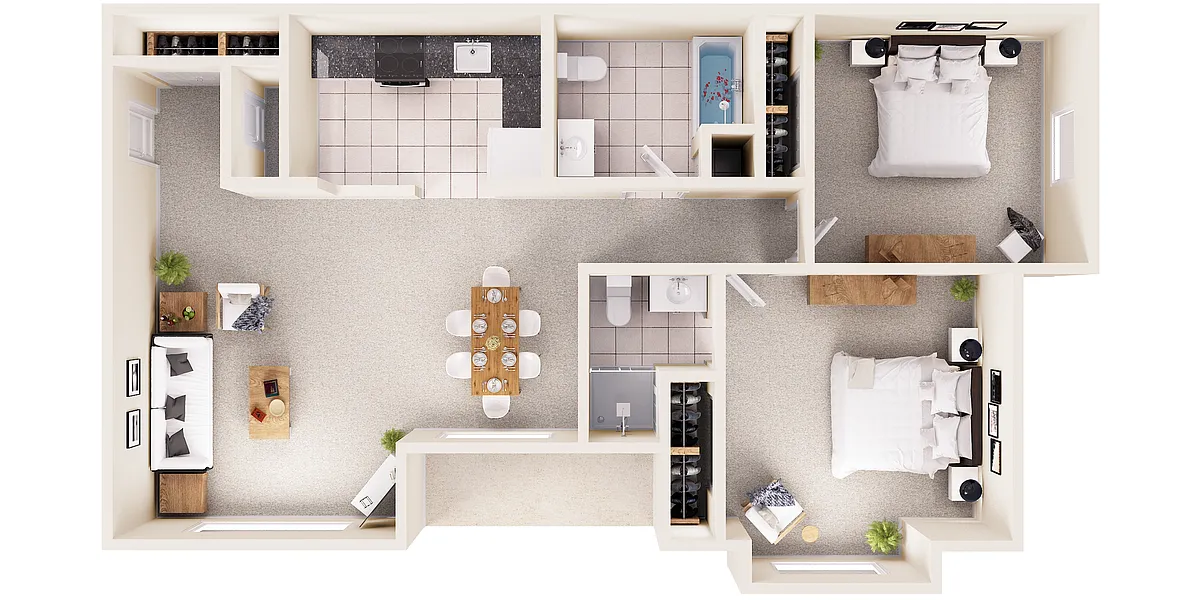 Floor plan Two Bedroom