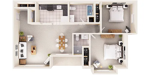 Floor plan Two Bedroom