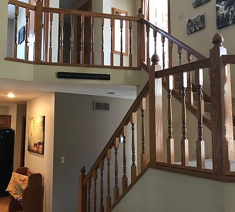 Balcony over family room