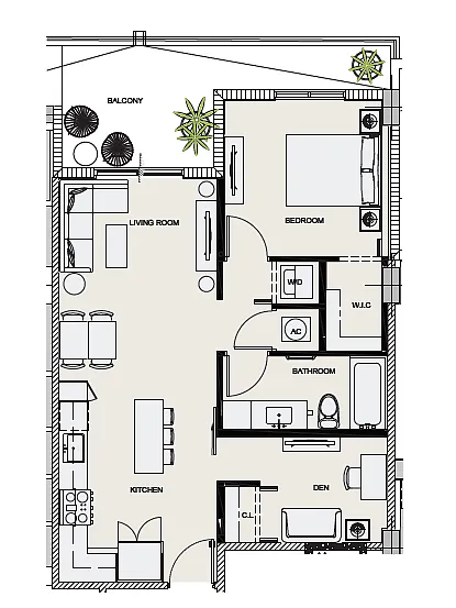 Floor plan A5 + Den