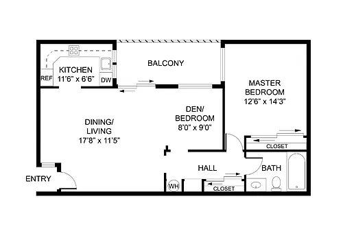 Floor plan Two Bedroom