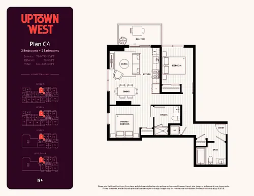 Floor plan Two Bedroom