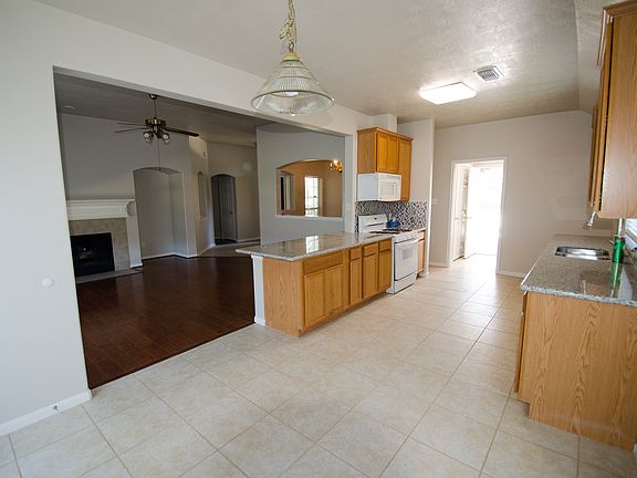 Kitchen with new floor