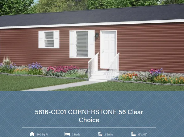 Clayton Cornerstone 56 (16x56) Plan, Timber Point Mobile Home Community