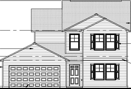 A elevation with Left Hand garage