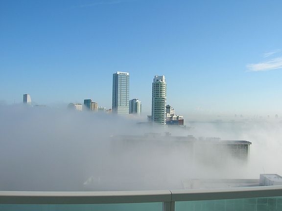 Terrace over clouds