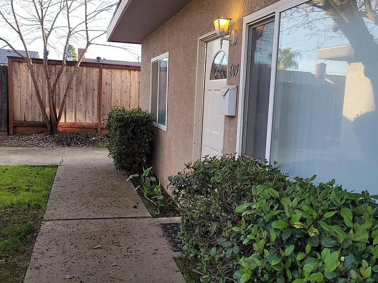 Walkway to front door.