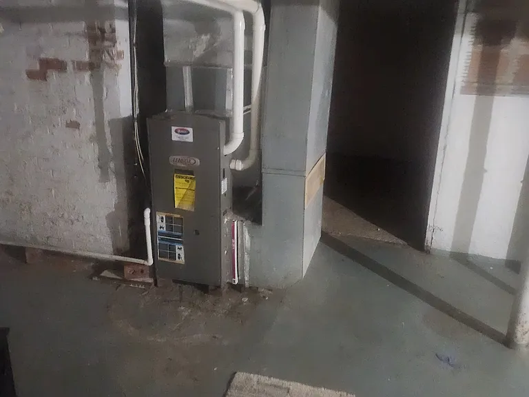 full basement with washer and Dryer