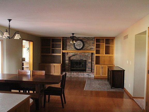 Kitchen/Hearth with build in shelves