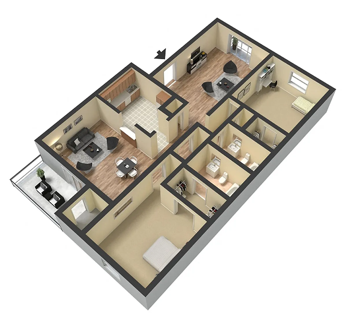 Floor plan Liberty 2 - W/D Machines