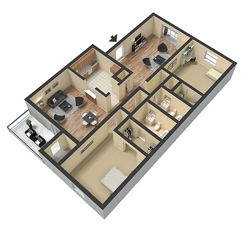 Floor plan Liberty 2 - W/D Machines