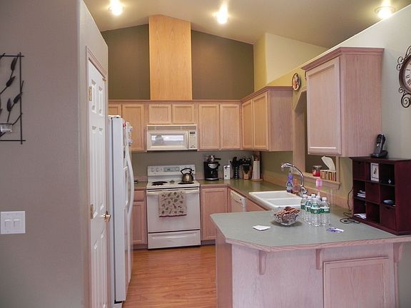Kitchen with skylights