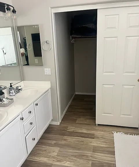 walk in master bedroom closet