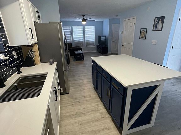 Open concept kitchen and living area