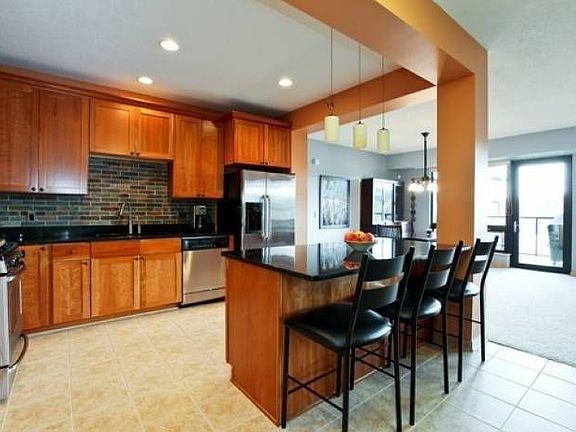 Kitchen with island.