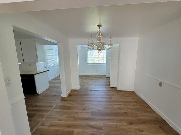 Closer view of the dining room and kitchen nook