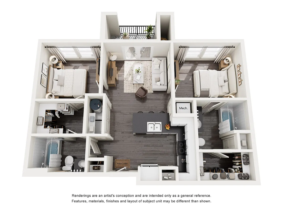Floor plan B1D-50%