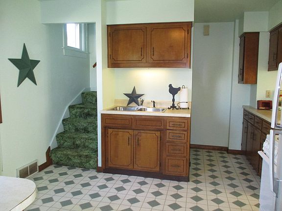Natural wood cabinets