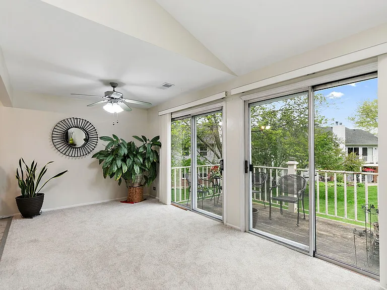 Sliding glass doors to balcony