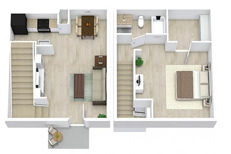 Floor plan 1x1 TH