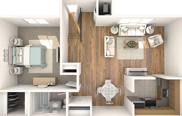 1 Bedroom, 1 Bath 1 Bedroom, 1 Bath