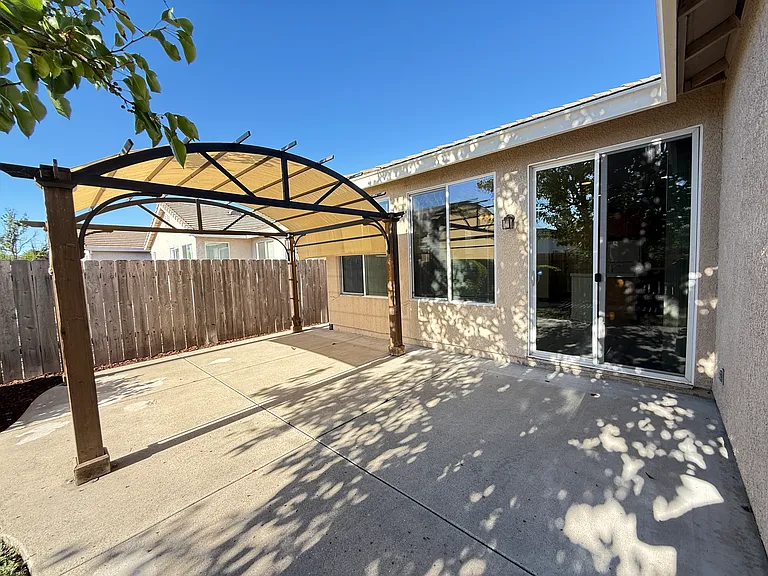 Backyard + Sunshade Structure