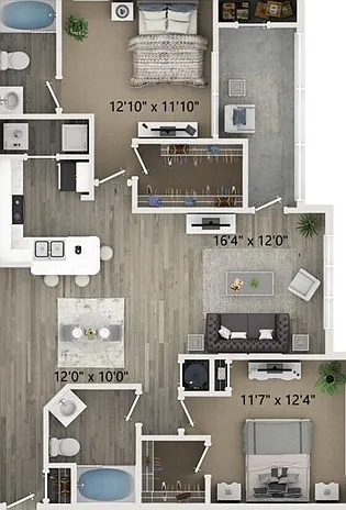 Two Bedroom Floor Plan Two Bedroom Floor Plan