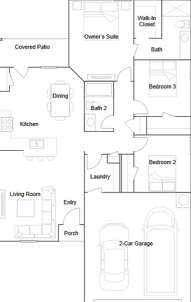 3 bed, 2.0 bath, 1216 sqft, $1,645 — Photo 3