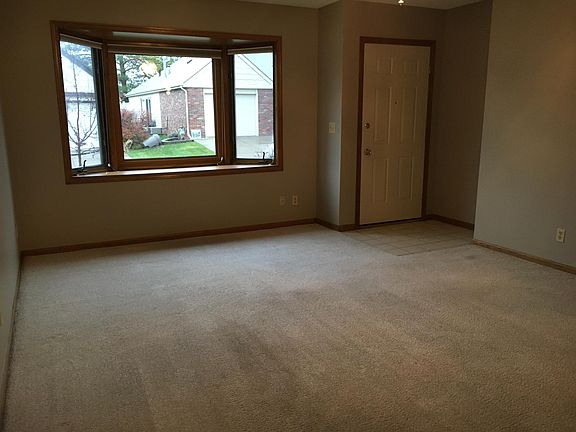 Living room with bay window