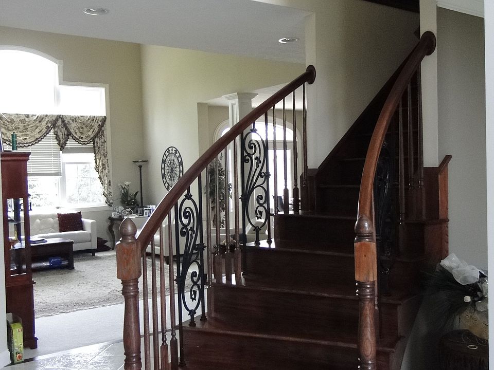 Wooden curved staircase