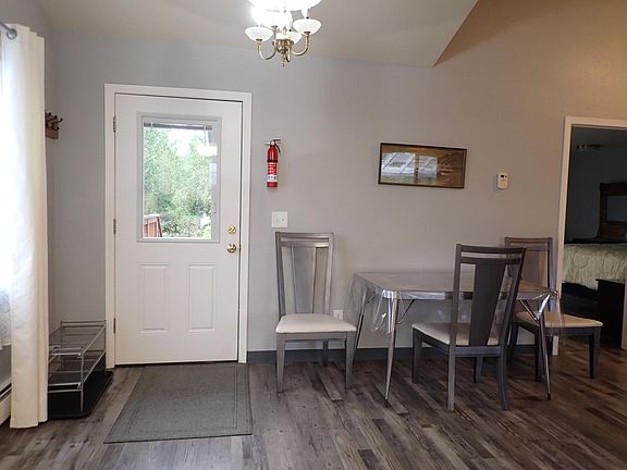 Dining table by main entry.