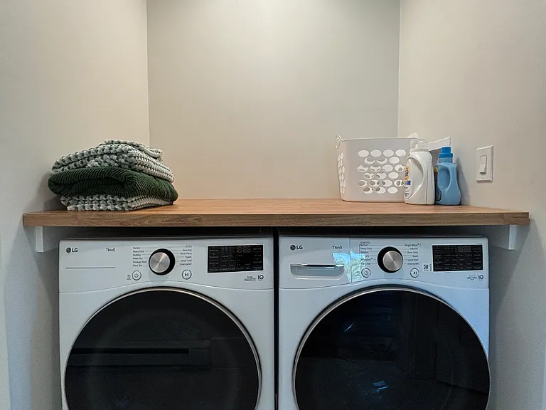 Downstairs: laundry