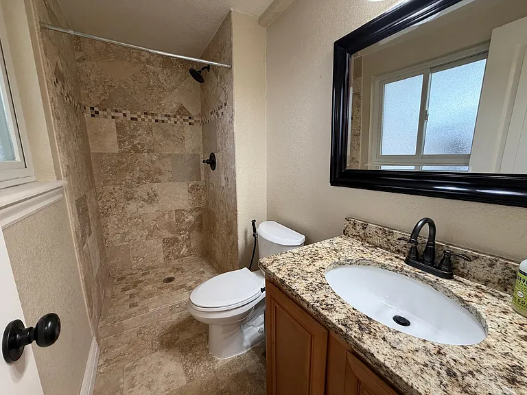 First bathroom with shower
