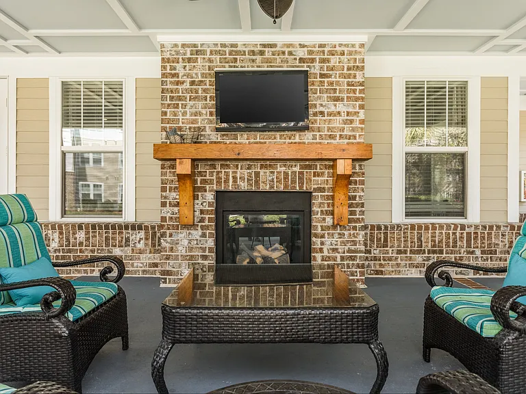 Outdoor Fireside Lounge with TV
