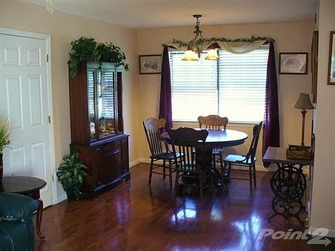 Dining area with large windows
