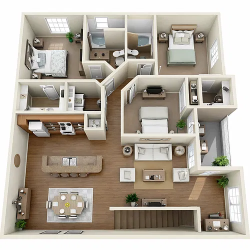 Floor plan Lookout 3x2