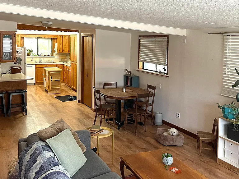 View from front door toward kitchen