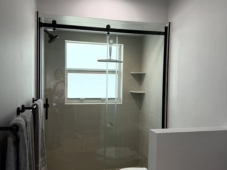 Second bath 2.5 inch step in.