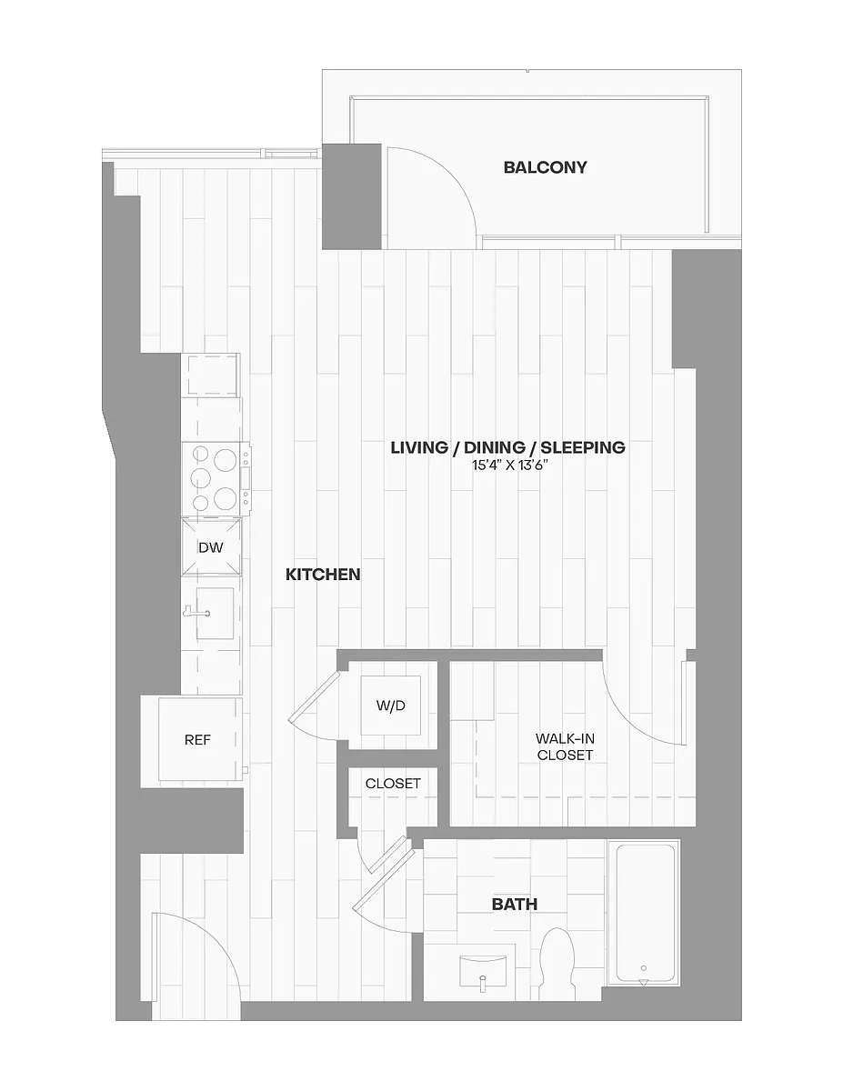 Floor plan Studio WDU80-511