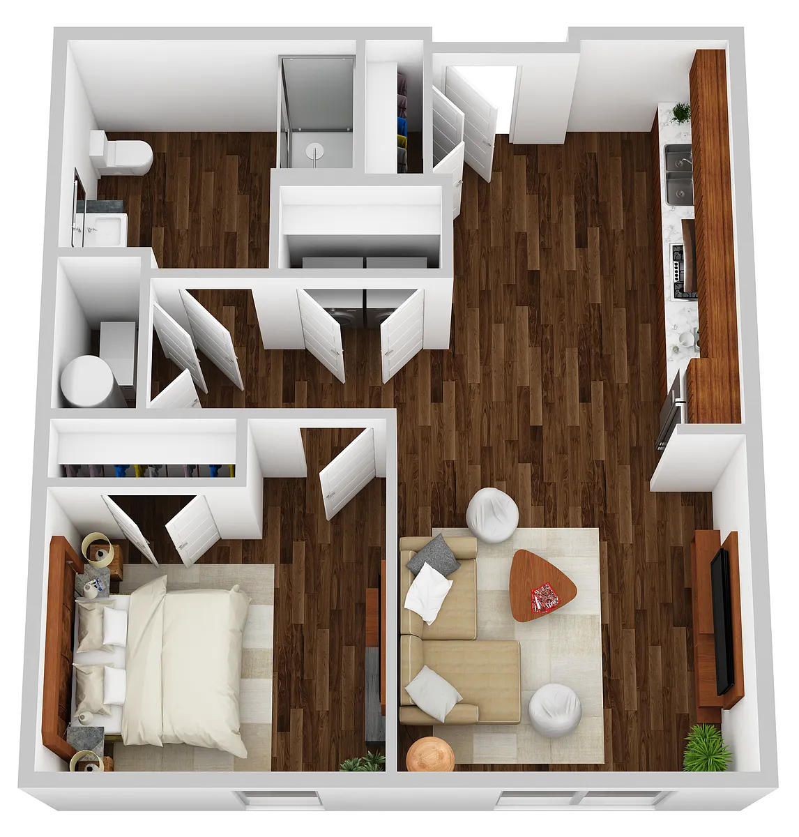 Floor plan 1 Bedroom - ADA