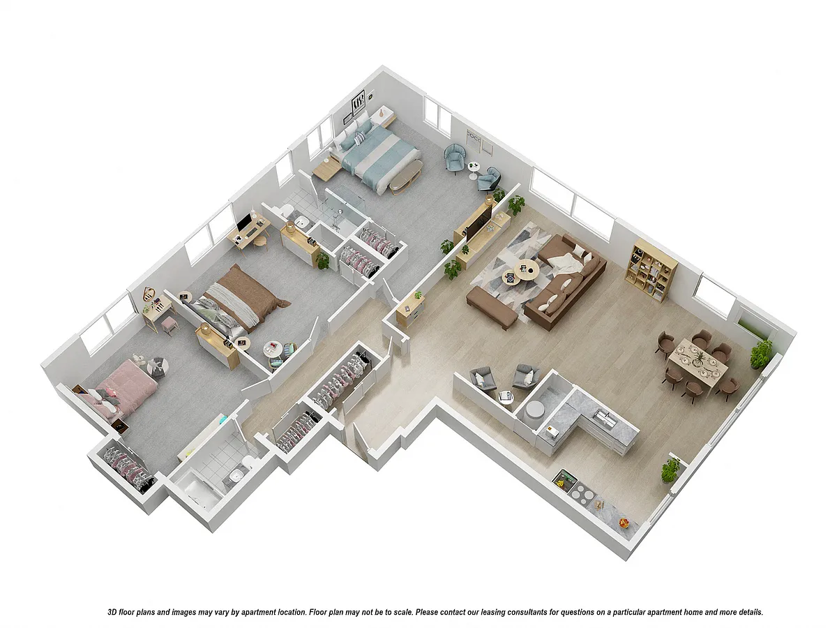 Floor plan 3 BED 2 BATH