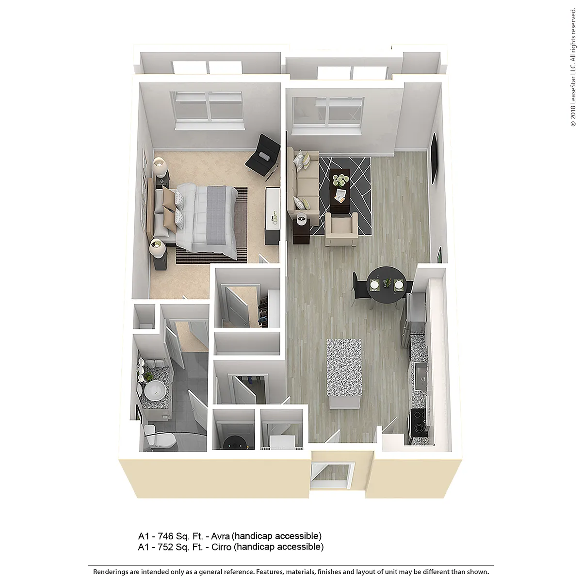Floor plan 1 Bed 1 Bath
