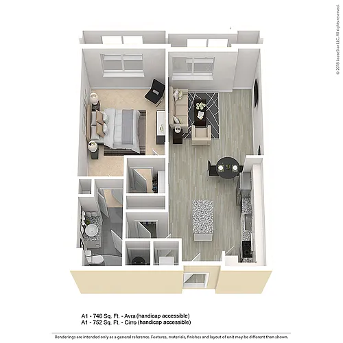 Floor plan 1 Bed 1 Bath