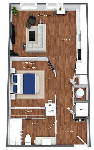 Floor plan Pearl Studio