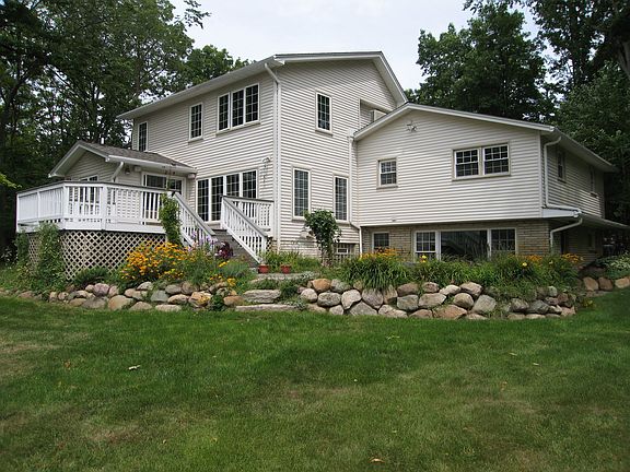 Rear view of home from 1.3 acres!