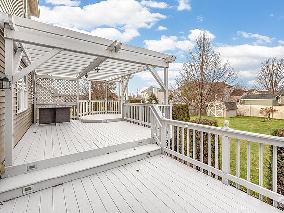 This deck offers custom lighting & was recently painted!