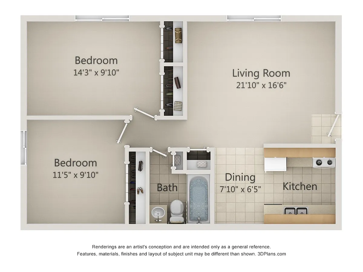 Floor plan 2 Bedroom