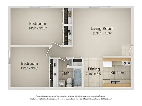 Floor plan 2 Bedroom