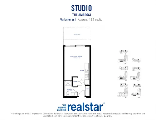 Floor plan Studio A